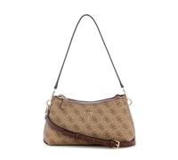 GUESS bolso de hombro bolso bandolera Noelle II Tri Compartment Shoulder Crossbody Bag Latte Logo/Brown marrón