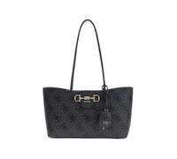GUESS bolso de hombro bolso shopper Janie Logo Girlfriend Carryall Coal Logo gris oscuro