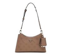 GUESS bolso de hombro Cresidia II Top Zip Shoulder Bag Dark Taupe Logo marrón topo