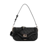GUESS bolso de hombro Dea Flap Shoulder Bag Coal Logo gris oscuro