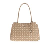 GUESS bolso de hombro Emelie Logo Girlfriend Carryall Biscotti Logo marrón claro