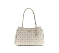 GUESS bolso de hombro Emelie Logo Girlfriend Carryall Vanilla Logo crema