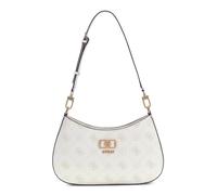 GUESS bolso de hombro Emelie Logo Top Zip Shoulder Bag White Logo blanco