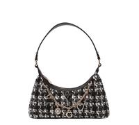 GUESS Bolso de hombro 'EVERLEE TOP ZIP SHOULDER BAG' negro / blanco One Size negro / blanco