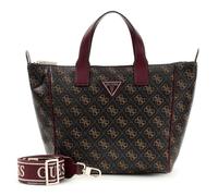 GUESS bolso de hombro Follie Travel Small Tote Bag Brown Logo marrón oscuro