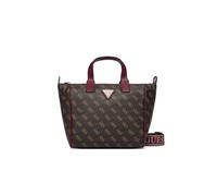 GUESS bolso de hombro Follie Travel Small Tote Bag Brown Logo marrón oscuro
