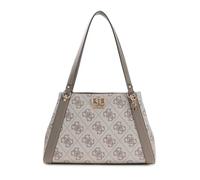 GUESS bolso de hombro Karnilla Logo Girlfriend Carryall Dark Taupe Logo marrón topo
