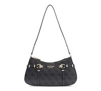 GUESS bolso de hombro Leona Logo Shoulder Bag Coal Logo gris oscuro