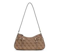 GUESS bolso de hombro Leona Logo Shoulder Bag Latte Logo marrón claro