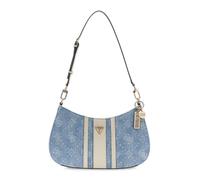 GUESS bolso de hombro Noelle II Top Zip Shoulder Bag Denim Logo azul claro
