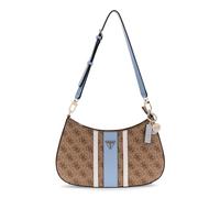 GUESS bolso de hombro Noelle II Top Zip Shoulder Bag Latte Logo/Light Blue marrón claro