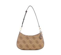 GUESS bolso de hombro Noelle II cierre superior con logo marrón claro