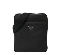 GUESS Bolso de hombro 'SAFFIANO ECO CROSSBODY FLAT' negro / plata One Size negro / plata