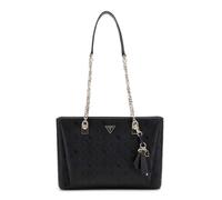 GUESS bolso de hombro Tisha 3 Compartment Tote Black Logo negro