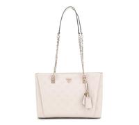 GUESS bolso de hombro Tisha 3 Compartment Tote Stone Logo crema