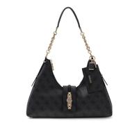 GUESS bolso de hombro Yvonne Logo Hobo Bag Coal Logo gris oscuro