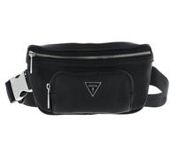 GUESS bolso de la correa Certosa Saffiano Eco Compact Bum Bag Black