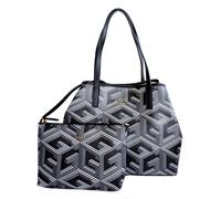GUESS Bolso de Mano Compras Vikky 2 IN Bolso Grande Negro Logo Nuevo
