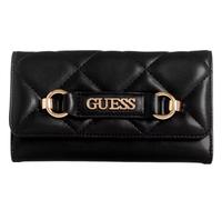 GUESS Bolso de mano delgado con logotipo para mujer, Negro -, Talla única, Cartera para mujer