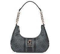 GUESS bolso de hombro Erenia Top Zip Shoulder Bag Coal Logo gris oscuro