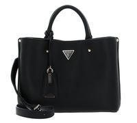 GUESS Meridian Girlfriend Satchel, Bolso con Asas Superiores para Mujer, Black, Talla única