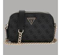 GUESS Bolso Mujer Noelle Mini Bandolera 4G Logo Negro Crema Original