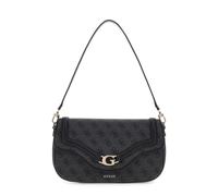 GUESS bolso de hombro Dea Flap Shoulder Bag Coal Logo gris oscuro
