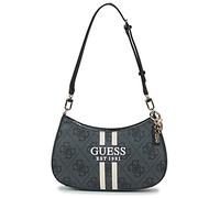 GUESS Noelle II Top Zip Shoulder Bag, Bolsa de Hombro para Mujer, Logotipo de carbón, Talla única