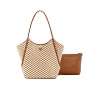 GUESS bolso shopper bolso de hombro Tessi 2 in 1 Tote Cognac Multi marrón claro