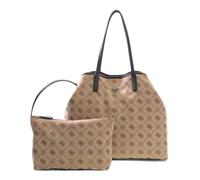 GUESS bolso shopper Victtoria 2 in 1 Tote Latte Logo/Black beige