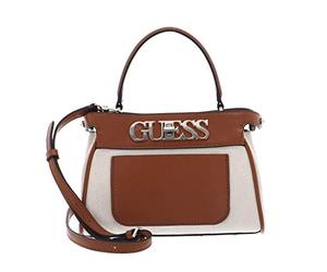 GUESS Bolso, Uptown Chic SML TRNLCK Satchel para Mujer, Engranaje, 21x14,5x8 cm