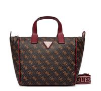 GUESS bolso de hombro Follie Travel Small Tote Bag Brown Logo marrón oscuro