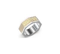 GUESS Bond Street Squared Logo Ring Gold Gents Ring UMR03030YGST64
