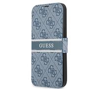 Guess Book Case 4G GUBKP13L4GDBL - Funda para iPhone 13 Pro, diseño de Rayas, Color Azul