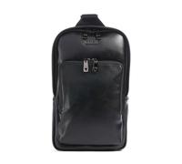 Guess Boston Mochila sling negro, imitación de cuero, hombre, 3L