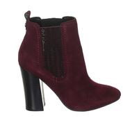 Guess- Botines de Tacón con Punta Redonda y Estrás- Shoes- Mujer- Marrón- 36 EU- Botines de Tacón con Punta Redonda y Estrás