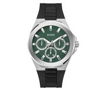 GUESS Reloj analógico verde / negro / plata, Talla One Size