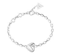 GUESS brazalete By Your Side 13mm Heart Bracelet Rhodium plateado