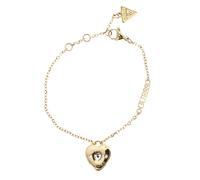 GUESS brazalete Guess Amore Heart Charm Bracelet S Yellow Gold