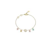 GUESS brazalete Secret Garden Flower Charms Bracelet Yellow Gold/Multicolor dorado