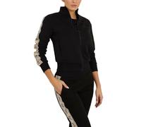 Guess Britney - Sudadera con Cremallera Completa para Mujer, Negro Azabache, S