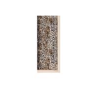 GUESS Bufanda de leopardo de poliéster, piedra, 70 x 180 cm