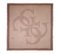GUESS bufanda Eco Erica Kefiah 120x120 Brown Logo marrón