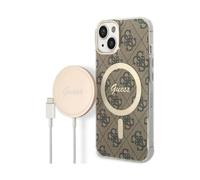Guess Bundle Pack Funda 4G Para Magsafe Marrón Dorado - iPhone 14 Plus