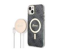 Guess Bundle Pack Funda 4G Para Magsafe Negro Oro - iPhone 14 Plus