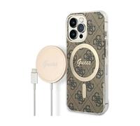Guess Bundle Pack MagSafe 4G Marrón-Oro - iPhone 13 Pro Max