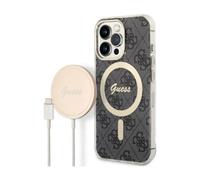Guess Bundle Pack MagSafe 4G Negro-Oro - iPhone 13 Pro