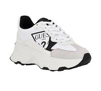 GUESS Calebb, Zapatillas Mujer, Blanco Negro 144, 35 EU