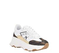 GUESS Calebb, Zapatillas Mujer, White Brown 145, 41 EU