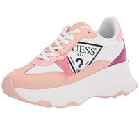 Guess Calebb3, Zapatillas Mujer, Blanco Rosa Multi, 36 EU